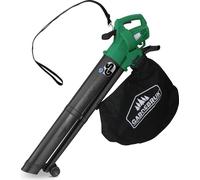 GARDEBRUK® Aspirateur souffleur broyeur électrique 3en1 3000W bandoulière 270 km/h roulettes bac 45L souffleur de Feuilles aspirateur Jardin