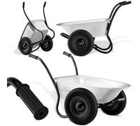 GARDEBRUK® Brouette 2 roues 150 kg 100 L jante acier roue gonflable jardin jardinage chantier chariot de transport