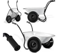GARDEBRUK® Brouette 2 roues 150 kg 100 L jante acier roue gonflable jardin jardinage chantier chariot de transport