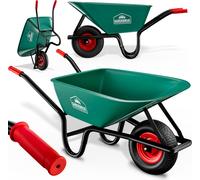 GARDEBRUK® Brouettes Wheelbarrow Brouette Roue Pleine 100 L Charge 250 Kg Cuve en Polypropylène Résistante en Acier Thermolaqué Roue 39 Cm Tout Terrain Jardin Terrasse Chantier