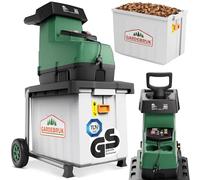 GARDEBRUK® Broyeur végétaux et Branches 3100W Branches Max. 45mm électrique Sac 60L Rouleau Silencieux déchiqueteuse composteur