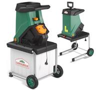 GARDEBRUK® Broyeur de végétaux électrique 3.1000W broyeur de branches couteau lame max. 40mm bac 50L broyeur de jardin déchiqueteur bois compost jardin