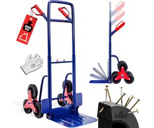 GARDEBRUK® Diable d’escalier pliable réglable charge max. 200kg 6 roues déménagement charge lourde atelier diable de manutention chariot transport