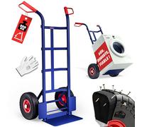 GARDEBRUK® Diable pliant pneus pleinsPolyuréthaneincrevable max. 200kg déménagement charge lourde atelier diable de manutention chariot transport
