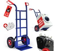 GARDEBRUK® Diable pliant pneus pleinsPolyuréthaneincrevable max. 200kg déménagement charge lourde atelier diable de manutention chariot transport