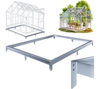 Gardebruk® Fondation Serre de Jardin 250x190cm Acier Inoxydable Cadre Acier matériel Montage Fixation Sol embase Serre Aluminium Polycarbonate