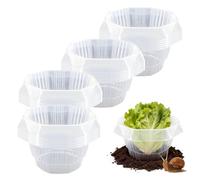 Garden Cloche Plant Protector - Protective Growing Dome 22 x 12,5 x 13 cm, Snail Barrier Guard | 20 pièces Seedling Shield Set, Vegetable Flower Salad Cover Support Planting Growth Nursery Yard