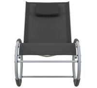 Garden - Fauteuil à bascule Noir Textilène