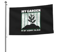 Garden Flag Mon Havre De Paix Drapeaux Léger Treer Drapeau Couleurs Vives Drapeau De Jardin Pour Festivals Masion 90X150Cm
