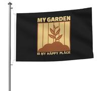 Garden Flag Mon Havre De Paix Flags De Cour Léger Drapeau Extérieur Durable Drapeau De Jardin Pour Bar L'Extérieur Et L'Intérieur 90X150Cm