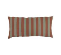 Garden Glory Coussin rayé Garden Glory Vert eucalyptus-terracotta. 25×50 cm