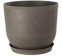 GARDEN ID Swing Rond Pot de fleurs rond Ø 30 cm, 13 L, 25 cm de haut, en tourbe - Design contemporain élégant pour intérieur et extérieur