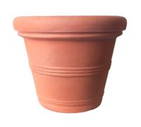 Garden Italia Pot de Fleurs Campana Double Bord I n. 51 cm Hauteur 41 cm en résine Couleur Impruneta Fabriqué en Italie Résistant au Gel - Antichoc - Léger