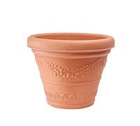 Garden Italia Pots Cache-Pot Round Bell avec festons ICFB Diamètre 60 cm - Hauteur 48 - Fabriqué en Italie - en résine colorée impruneta - Résistant au Gel - Antichoc - Léger