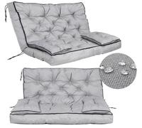 GARDEN KING ROYAL REST Ensemble de Coussins de Jardin pour Banc balançoire Hollywood, 3 Coussins matelassés avec Passepoil et Sangles de Fixation, Taille M