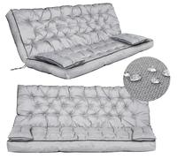 GARDEN KING ROYAL REST Ensemble de Coussins de Jardin pour Banc ou balançoire Hollywood, Coussins matelassés avec Passepoil et Sangles de Fixation, Coussin Palette, Taille L