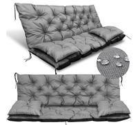 GARDEN KING ROYAL REST Set Coussins Banc ou balançoire 3 pièces, matelassés, déperlants, rembourrés, résistants à la saleté, faciles à Entretenir