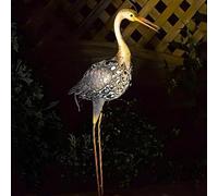 garden mile àénergie Solaire Allumer Conduit Girafe Poulet cuivre Effet métal Jardin Animal Sculptures Superbe Polyvalent décoration Jardin décoration - Heron