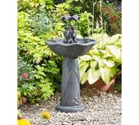 Garden Mile Fontaine à énergie solaire en forme de grenouille - Fontaine décorative traditionnelle pour jardin - Fontaine à oiseaux pour terrasse - Fontaine solaire en résine économe en énergie