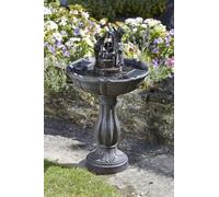 Garden Mile® Fontaine pour jardin à 2 étages en cascade Effet bronze. Fontaine basculante.