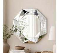 Garden Mile® - Grand miroir mural biseauté argenté pour décoration de maison et salon