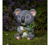Garden Mile Koala décoratif solaire de jardin - Décoration d'extérieur en résine résistante aux intempéries avec lumières LED pour terrasse, balcon, jardin - Cadeau de jardinage unique