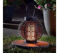 Garden Mile® Lanterne de jardin solaire à LED - Lampes suspendues - Éclairage extérieur pour l'extérieur - Lanterne ronde à suspendre - Éclairage blanc chaud