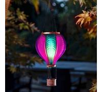 Garden Mile Lanterne solaire en forme de ballon de jardin, effet flamme réaliste, lanterne suspendue solaire, lumières solaires colorées, décorations de jardin extérieures pour décorations suspendues