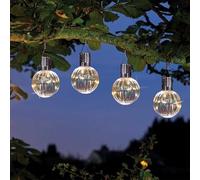 Garden Mile Lot de 4 lanternes solaires à suspendre pour extérieur - Blanc chaud - LED - Étanche - Décoration unique pour arbre