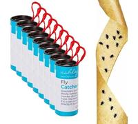 Garden Mile Lot de 8 rouleaux de papier adhésif attrape-mouches - Piège à | Lot de 12 pièces : 4 attrape-mouches réutilisables, 8 pièges à moucherons collants et 4 tampons adhésifs pour cuisine et