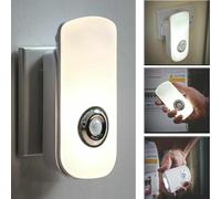Garden Mile Rechargeable Plug in PIR Motion Sensor LED Night Light de sécurité pour Couloir, escaliers, Applique Murale, détecteur de Mouvement, Lampes de Nuit, Lampe Torche d'urgence LED Portable.