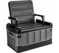 GARDEN SEAT Banc 60L Pliable Mobile Camping Noir