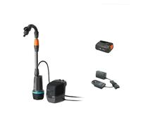 Gardena - 18V AKU Drum Pump 2400 ComfortAuto, 1x batterie 2.5 Ah Li-Ion, chargeur 14605-20