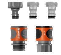 Gardena 36004 Lot de 5 raccords rapides pour tuyau d'arrosage de 1,5 cm ou 1,27 cm, arroseur ou buse de pulvérisation, fabriqué en Allemagne (la couleur intérieure du produit peut varier)