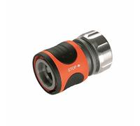 Gardena 816920 Raccord d'arrosage aqua stop Premium pour tuyau 19 mm, Orange