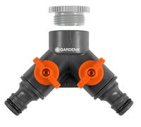 Gardena Robinet 2 voies 940 (936) 21 mm (G 1/2") ou 26,5 mm Argenté