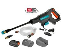 Gardena - Nettoyeur haute pression 18V sans fil AquaClean 24/18V P4A, 24 bars, avec accessoires, 1 batterie 2,5 Ah, chargeur 14800-20