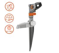GARDENA Arroseur-canon sur pic Comfort - Portée réglable 12.5m max - Superficie max 490m² - Jardin XL - Garantie 5 ans (8141-20)