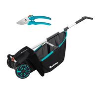 Gardena Aspirateur de Feuilles et de pelouse: Balayeuse mécanique pour Le Jardin, avec Sac de Capture Amovible, système de brosses rotatives, poignée Ergonomique, Silencieux (3565-88)