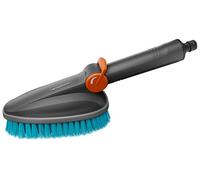 Gardena Cleansystem Brosse de Lavage à Main M Dure : Brosse avec raccord de Tuyau, pour Petites Surfaces & Surfaces Peu sensibles, Utilisation avec Une Main, avec débit réglable (18846-20)