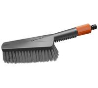 Gardena Cleansystem Brosse de Lavage à Main M Souple : Brosse de Nettoyage avec raccord de Tuyau, modèle Moyen, Plat, pour Surfaces étroites et sensibles, avec régulation du débit (18841-20)