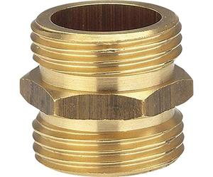Gardena COD fileté en laiton: connecteur en laiton pour une connexion à deux côtés par ex. Pompes, filetage de tuyau 33,3 mm (G 1 Pouce) (7261-20)