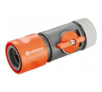 GARDENA Connecteur de Tuyau avec Vanne Gris