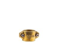 Gardena Coquilles de serrage: pince de tuyau en laiton pour fixer des tuyaux d'aspiration ou de haute pression, adaptés aux tuyaux de 32 mm (1 1/4 Pouce) (7212-20)
