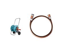 Gardena Dévidoir d'arrosage & 18040-20 Comfort FLEX 1/2 Equipement de raccordement Gris/Orange Plastique Diametre 13 mm longueur 1,5 metre