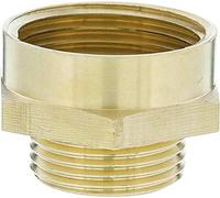 Gardena Énipple de travail en laiton: connecteur en laiton pour la décoration filetée par ex. Pompes, 26,5 mm (G 3/4 Pouce) - AG / 33,3 mm (G 1 Pouce) - IG (7264-20)