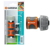 Gardena - Ensemble d'accouplement 19mm (3/4") (2 x connecteur de Tuyau, 1 x Joint d'extension) & Raccord d'arrosage Rapide 19 mm (3/4 Pouce) : raccord enfichable de début de Tuyau, étanche(18216-20)