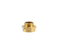 Gardena Entrée de travail en laiton: connecteur en laiton pour la décoration filetée par ex. Pompes, 33,3 mm (G 1 Pouce) - AG / 42 mm (G 1 1/4 Pouce) - IG (7266-20)