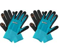 Gardena Gant de Jardinage Sol 7/S Gants pour travaux Jardinage et Sol, imperméable avec revêtement en Nitrile, Design spécial « Mobile Touch » pour Utilisation de Smartphone (11510-20) (Lot de 2)
