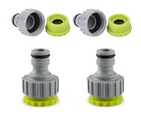 Gardena Lot de 4 raccords de robinet 1/2" 3/4" 2 en 1 pour robinet de jardin